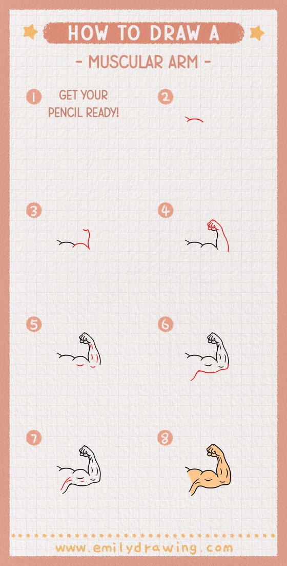 how to draw a muscular arm pinterest pin